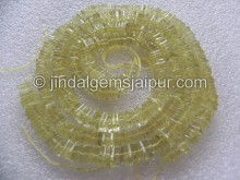 Lemon Quartz Plain Heishi Square Shape Beads